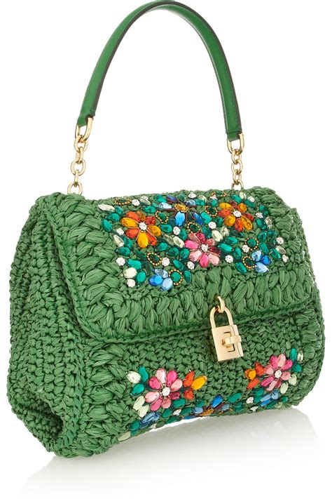 dolce and gabbana green bag